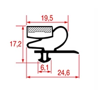 Hűtőajtó tömítés 1009-es profil Hűtőajtó tömítés 1009-es profil
