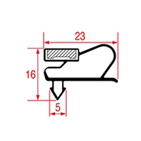 Hűtőajtó tömítés 1011-es profil Hűtőajtó tömítés 1011-es profil